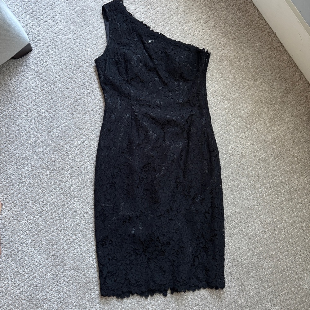 Eliza J Black Asymmetrical Backless Cocktail Dress